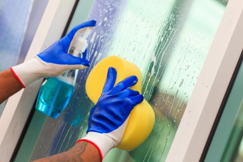Detailed cleaning of a Canary Wharf apartment kitchen