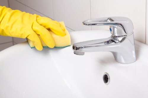 Upholstery cleaning service for a modern living room sofa