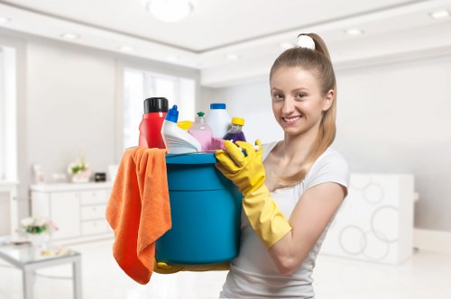 Final property cleaning after refurbishment in Canary Wharf
