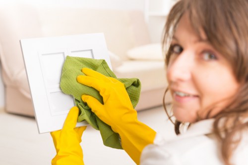 Detailed cleaning of kitchen and bathroom surfaces